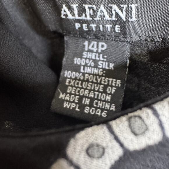 Vtg ALFANI Black Silk Ruffle Sequin Skirt Y2K Fairy Whimsygoth Coquette 90s 14 - Picture 4 of 4